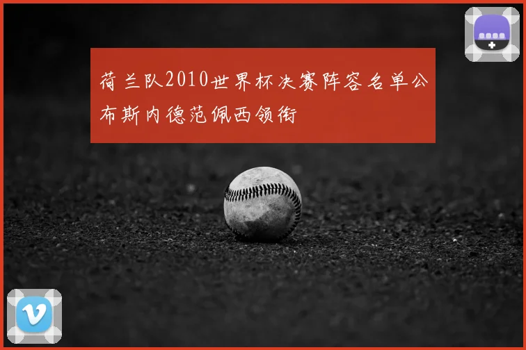 荷兰队2010世界杯决赛阵容名单公布斯内德范佩西领衔